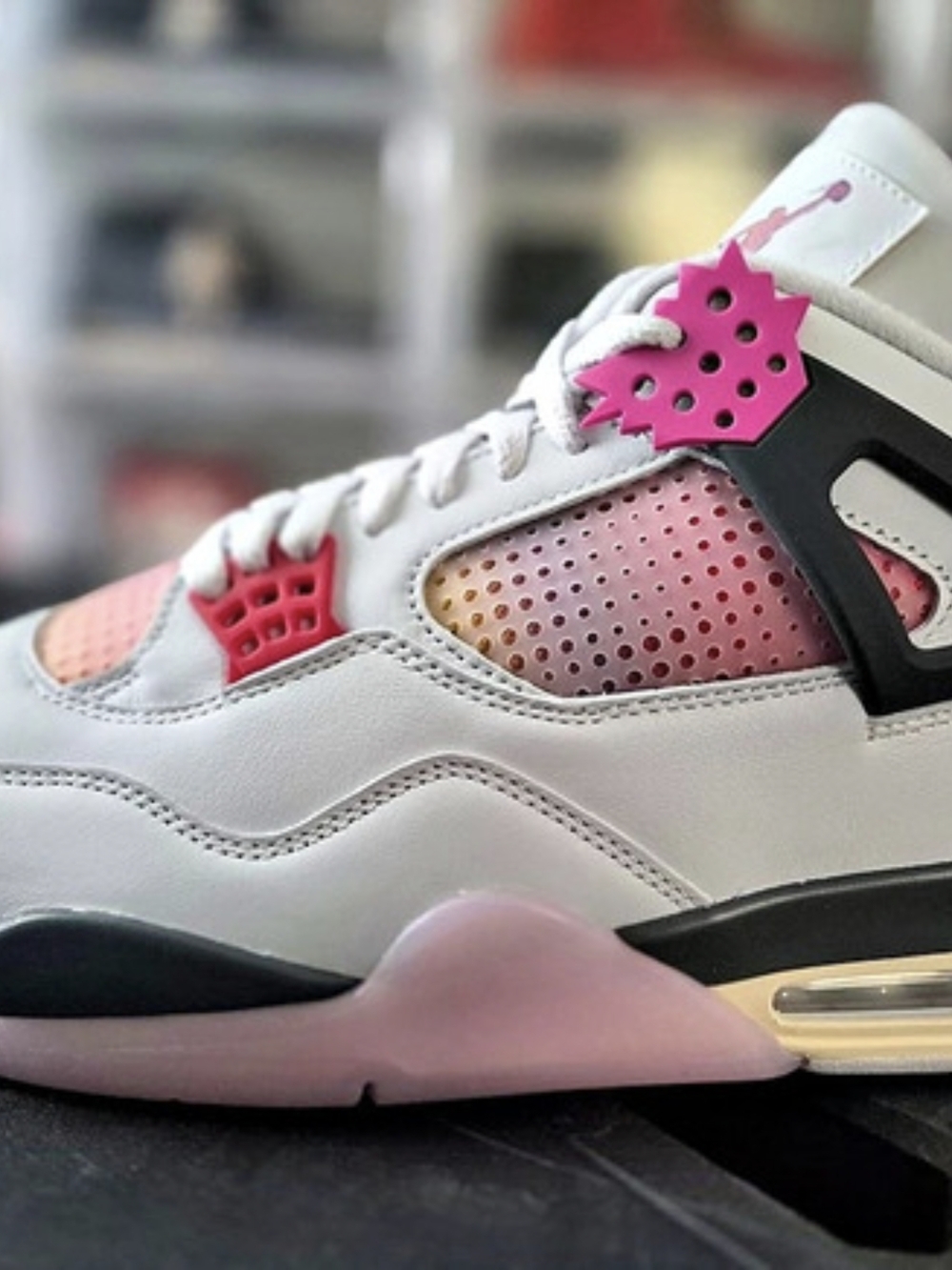 Air Jordan 4 Retro Off‑White / Fire Pink / Anthracite – Size 12 Men’s –Brand New